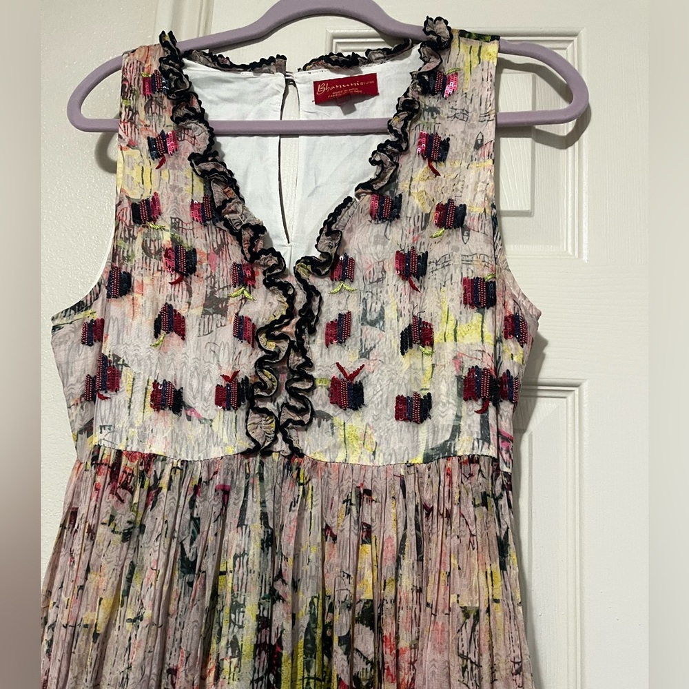 Anthropologie Bhanuni By Jyoti Carson Multicolor Tiered Maxi Dress - Picture 7 of 12